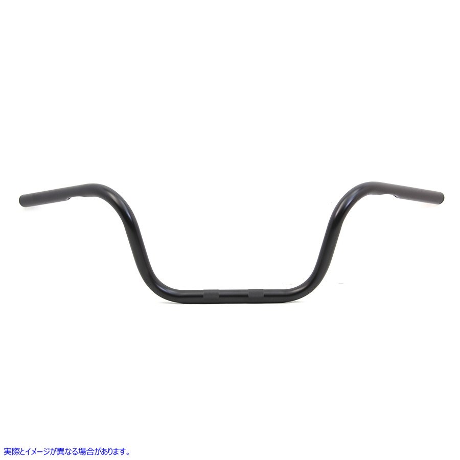 25-1302 8 インチ エイプ ハンガー ハンドルバー インデント ブラック 8 inch Ape Hanger Handlebar with Indents Black 取寄せ