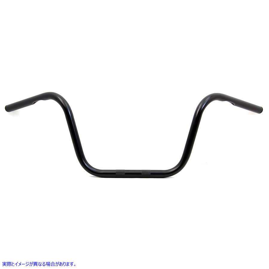 25-1303 インデント付き 10 インチ ブラック エイプ ハンガー ハンドルバー 10 inch Black Ape Hanger Handlebar with Indents