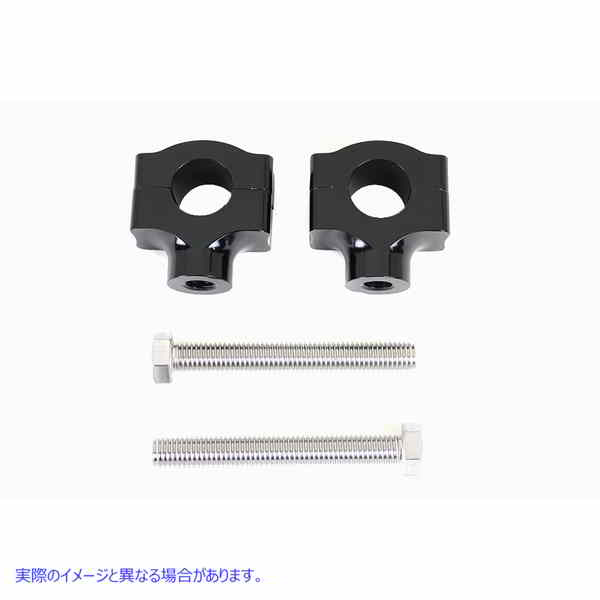 25-1752 1 インチ ハンドルバー ライザー セット ブラック 1 inch Handlebar Riser Set Black 取寄せ Vツイン (検索用／