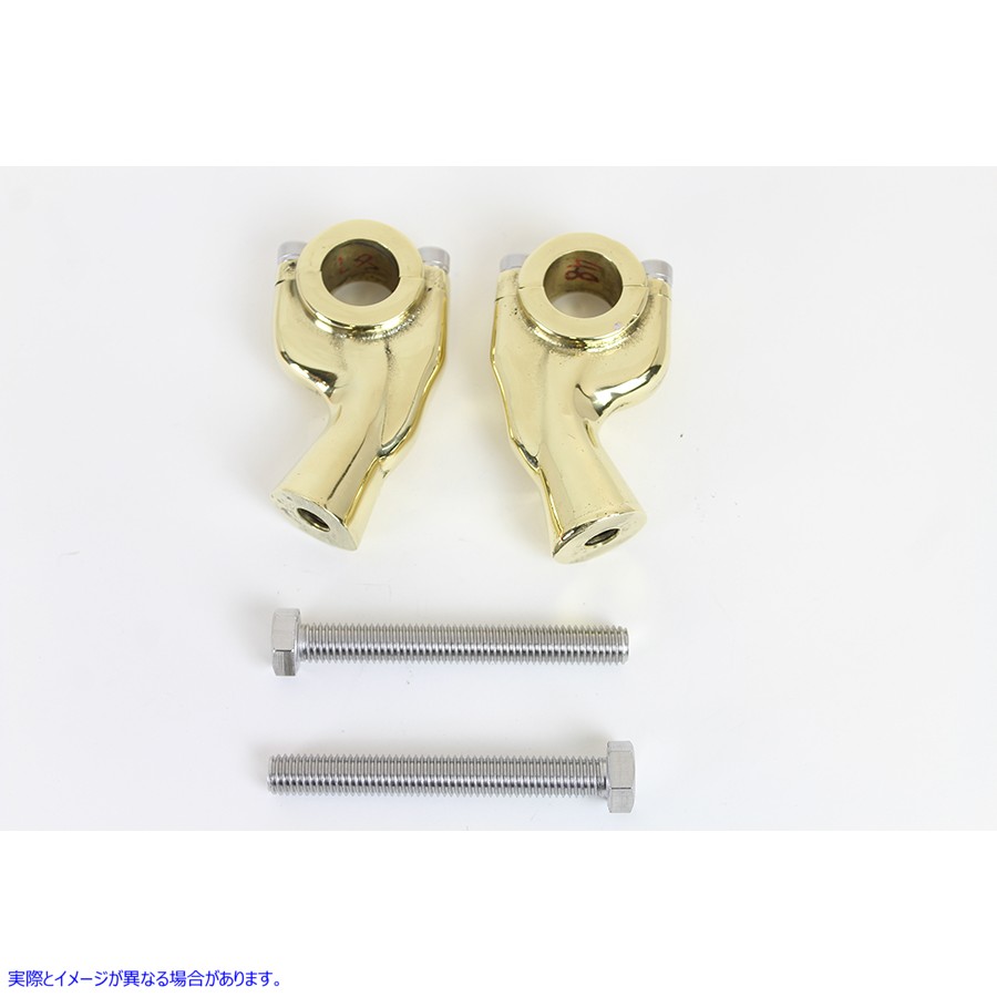 25-1758 1 インチ スムース プルバック ライザー セット 真鍮サンド 取寄せ Vツイン 1 inch Smooth Pullback Riser Set Brass Sa