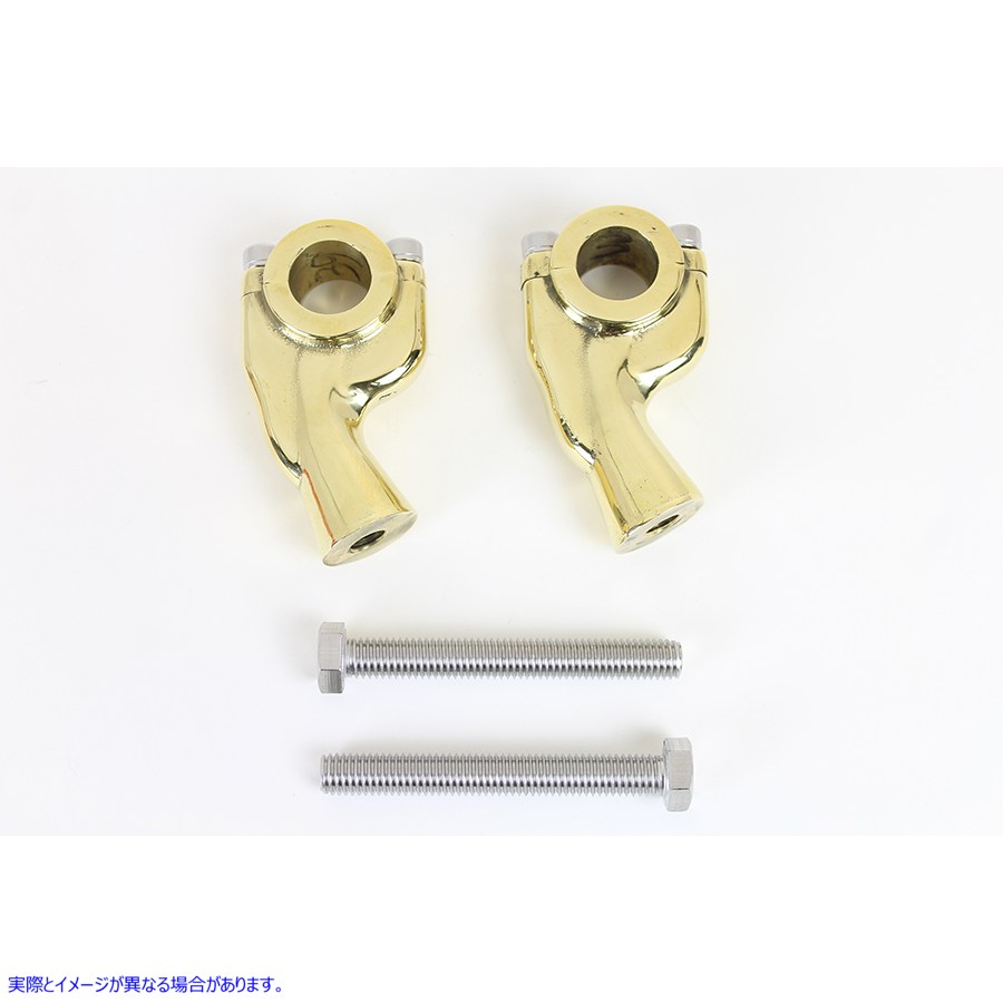 25-1760 1 インチ レトロ プルバック ライザー セット 真鍮 1 inch Retro Pullback Riser Set Brass 取寄せ Vツイン (検索用／