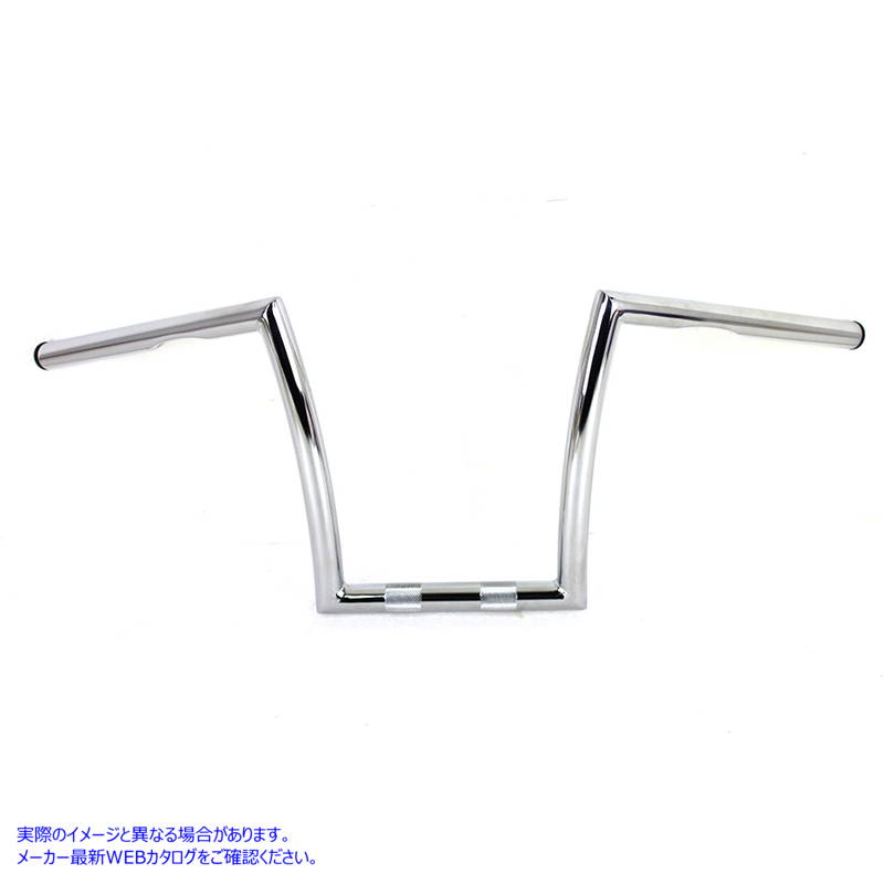 25-1763 10 インチ カーブ Z ハンドルバー クローム 10 inch Curve Z Handlebar Chrome 取寄せ Vツイン (検索用／