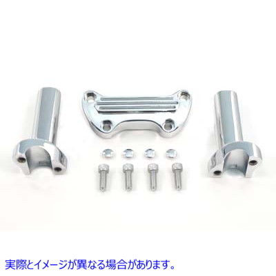 25-2116 4-1/4 インチ ストレート ライザー キット クローム 4-1/4 inch Straight Riser Kit Chrome 取寄せ Vツイン (検索用／56