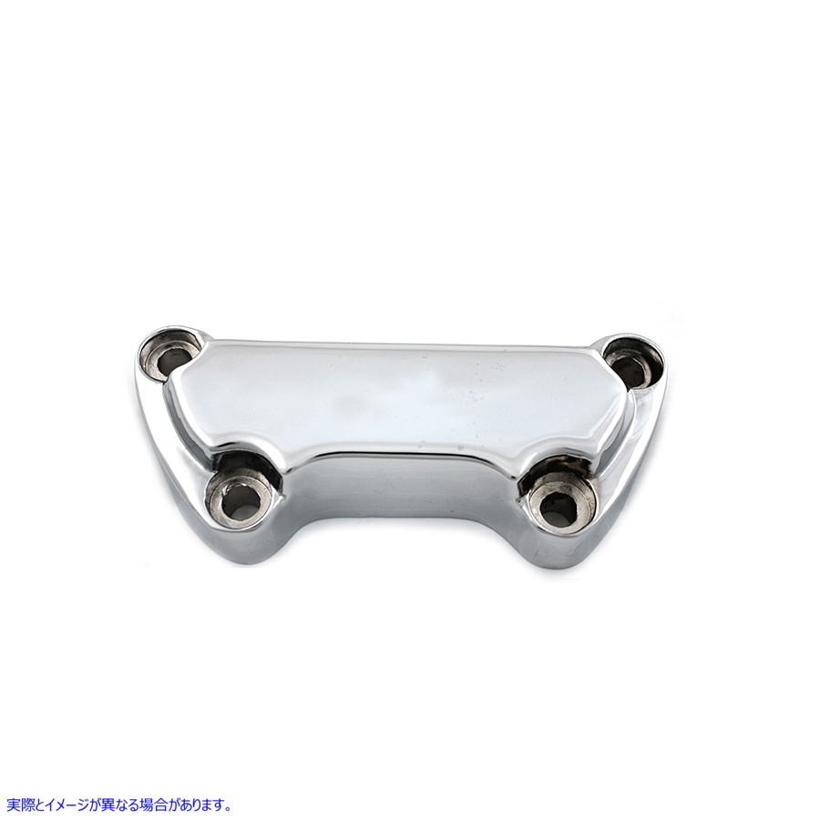 25-2155 Scalloped Top Riser Clamp Chrome 取寄せ Vツイン (検索用／