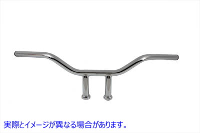 25-2161 6-1/2 インチ ライザー ハンドルバー (インデントなし) 取寄せ Vツイン 6-1/2 inch Riser Handlebar without Indents (