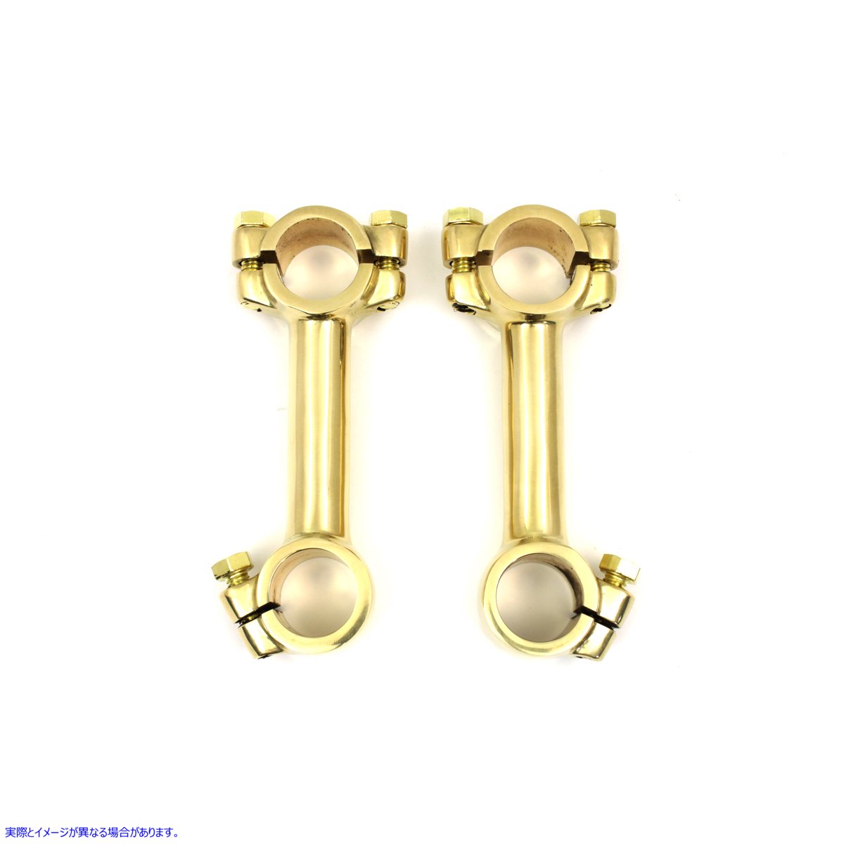 25-2253 4 インチ ドッグボーン ライザー セット 真鍮 4 inch Dog Bone Riser Set Brass 取寄せ Vツイン (検索用／