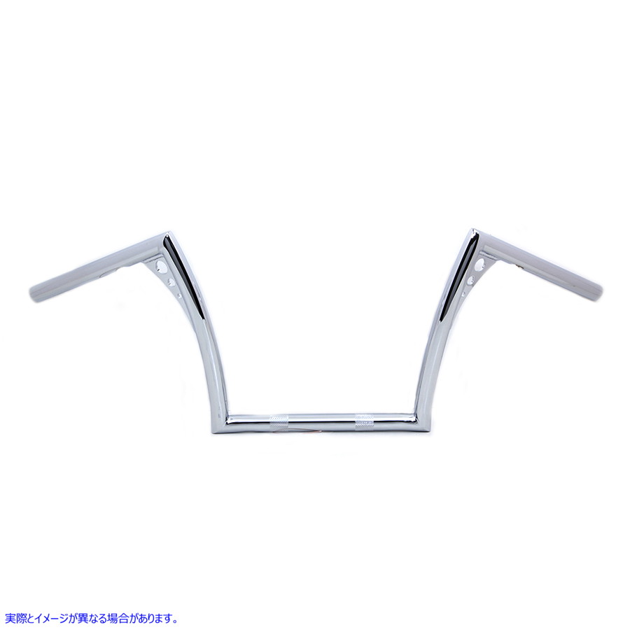 25-3258 インデント付き 12 インチ Z-Bar ハンドルバー 12 inch Z-Bar Handlebar with Indents 取寄せ Vツイン (検索用／