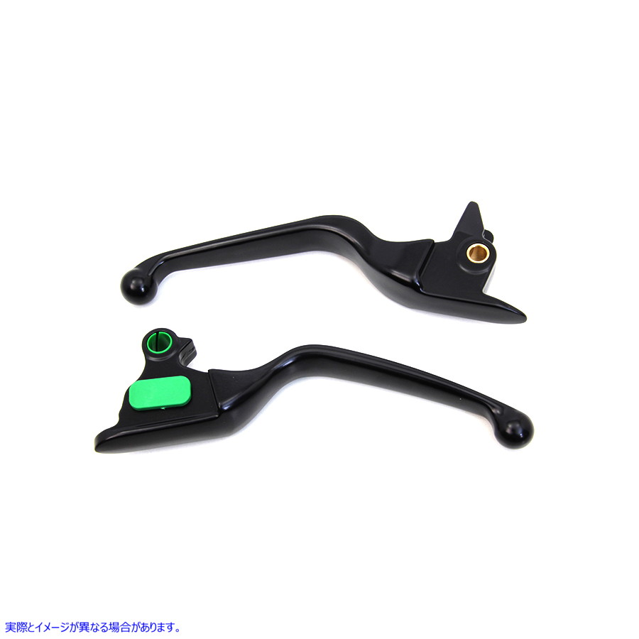 26-0001 マットブラック スムースワイドハンドレバーセット Matte Black Smooth Wide Hand Lever Set 取寄せ Vツイン (検索用／