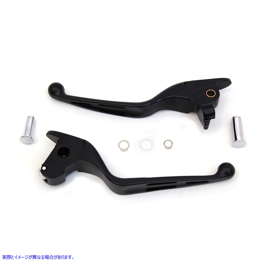 26-0010 マットブラック 3スロットワイドハンドレバーセット Matte Black 3-Slot Wide Hand Lever Set 取寄せ Vツイン (検索用／