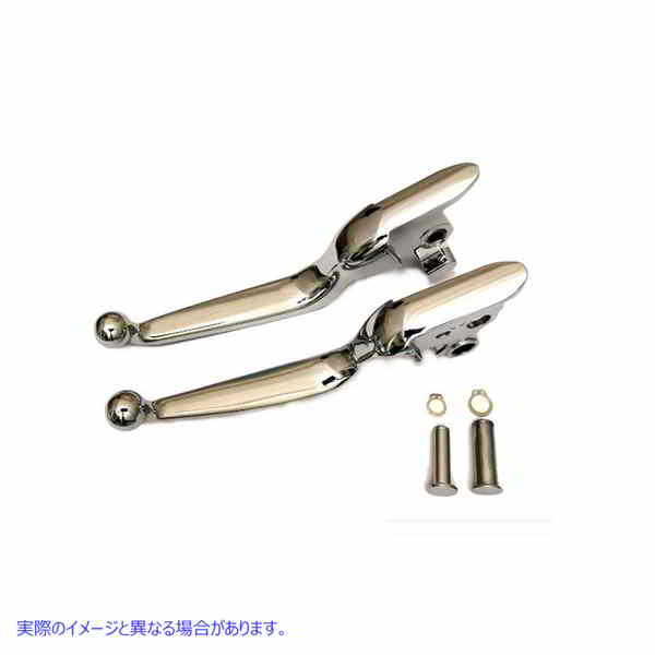 26-0013 ハンドレバーセット クローム Hand Lever Set Chrome 取寄せ Vツイン (検索用／36700209