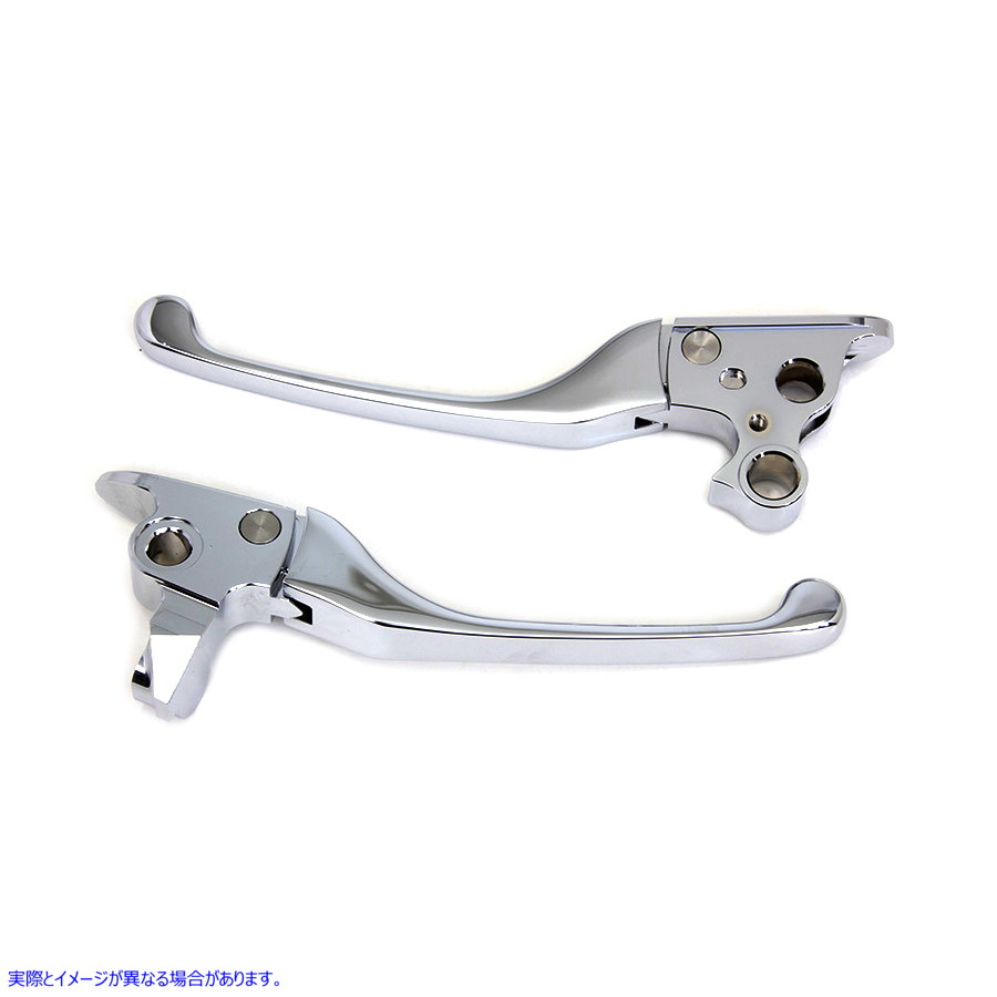 26-0117 クロームアジャスタブルハンドレバーセット Chrome Adjustable Hand Lever Set 取寄せ Vツイン (検索用／