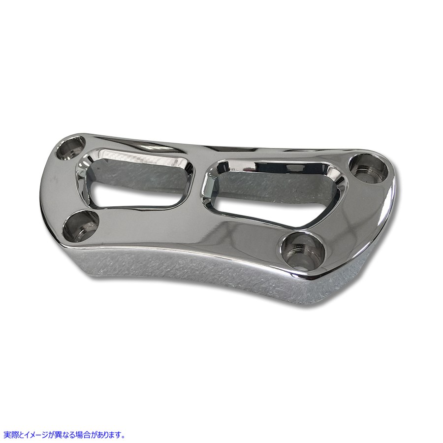 26-0451 カットアウト デザイン ライザー トップ クランプ クローム Cutout Design Riser Top Clamp Chrome 取寄せ Vツイン (検