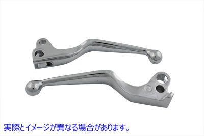 26-0580 クロームワイドハンドレバーセット 取寄せ Vツイン Chrome Wide Hand Lever Set (検索用／
