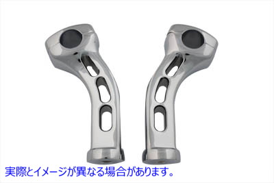 26-0591 クローム 5-1/2 インチ スロット付きビレット ライザー キット Chrome 5-1/2 inch Slotted Billet Riser Kit 取寄せ Vツ