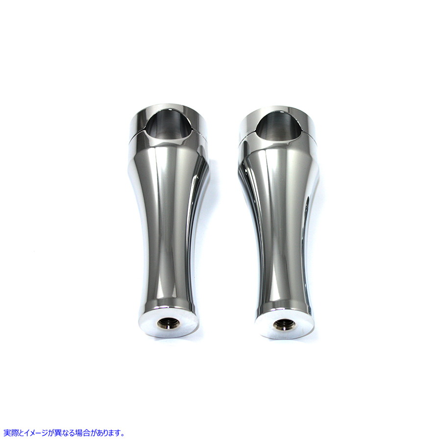 26-0600 6インチソリッドビレットクロムライザーセット 6 inch Solid Billet Chrome Riser Set 取寄せ Vツイン (検索用／ V-Twin