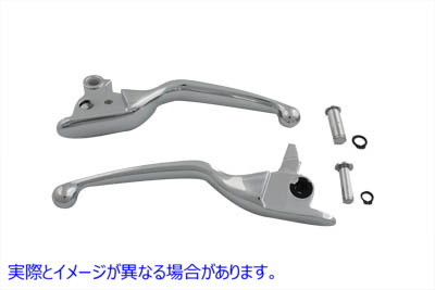 26-0741 クロームスムースコンターハンドレバーセット Chrome Smooth Contour Hand Lever Set 取寄せ Vツイン (検索用／38843-08