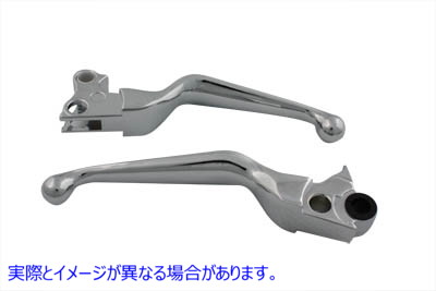 26-0780 クロームVカットハンドレバーセット Chrome V-Cut Hand Lever Set 取寄せ Vツイン (検索用／45075-07