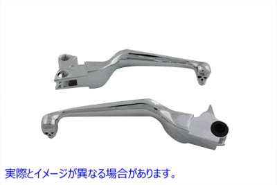 26-0787 スカルエンド付きクロームコンターハンドレバーセット Chrome Contour Hand Lever Set with Skull Ends 取寄せ Vツイン