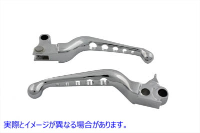 26-0788 クロームドリルドハンドレバーセット Chrome Drilled Hand Lever Set 取寄せ Vツイン (検索用／