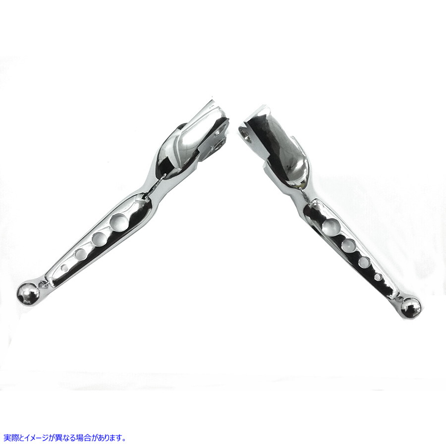 26-0804 クロームドリルドハンドレバーセット 取寄せ Vツイン Chrome Drilled Hand Lever Set (検索用／