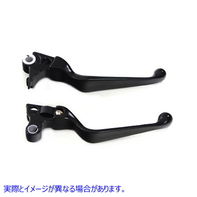 26-0980 ブラック スムース コンター ハンド レバー セット Black Smooth Contour Hand Lever Set 取寄せ Vツイン (検索用／