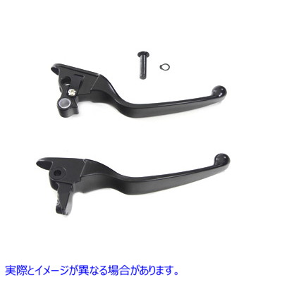 26-0981 ブラック スムース コンター ハンド レバー セット Black Smooth Contour Hand Lever Set 取寄せ Vツイン (検索用／3884