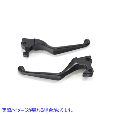 26-0983 ブラックVカットハンドレバーセット 取寄せ Vツイン Black V-Cut Hand Lever Set (検索用／44992-07