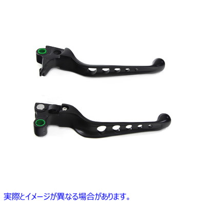 26-0984 ブラック ドリルド ハンド レバー セット Black Drilled Hand Lever Set 取寄せ Vツイン (検索用／