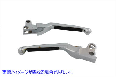 26-1975 クロームソフティースタイルハンドレバーセット Chrome Softee Style Hand Lever Set 取寄せ Vツイン (検索用／