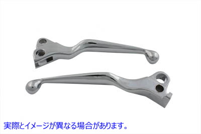 26-2170 クロームコンターハンドレバーセット 取寄せ Vツイン Chrome Contour Hand Lever Set (検索用／