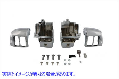 26-2176 ハンドルバー スイッチ ハウジング キット クローム Handlebar Switch Housing Kit Chrome 取寄せ Vツイン (検索用／702