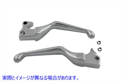 26-2203 クロームVカットハンドレバーセット 取寄せ Vツイン Chrome V-Cut Hand Lever Set (検索用／44992-07