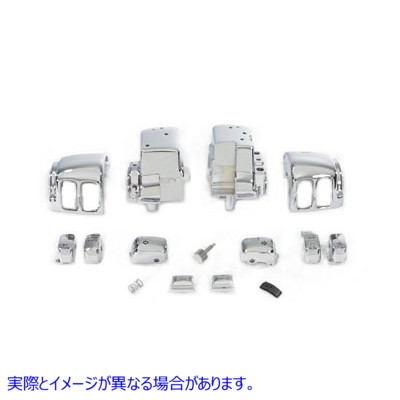 26-2254 ハンドルバー スイッチ ハウジング キット クローム Handlebar Switch Housing Kit Chrome 取寄せ Vツイン (検索用／