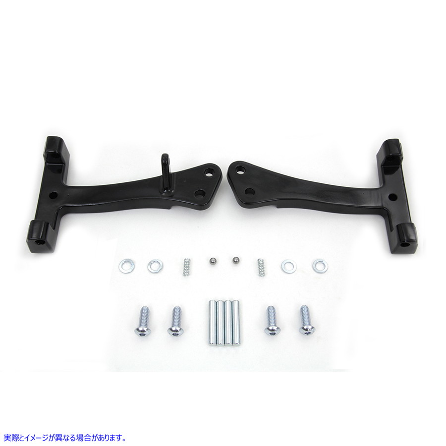 27-0018 パッセンジャーフットボードサポート ブラック Passenger Footboard Support Black 取寄せ Vツイン (検索用／49349-07