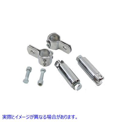 27-0033 クロームフットペグマウントキット Chrome Footpeg Mount Kit 取寄せ Vツイン (検索用／