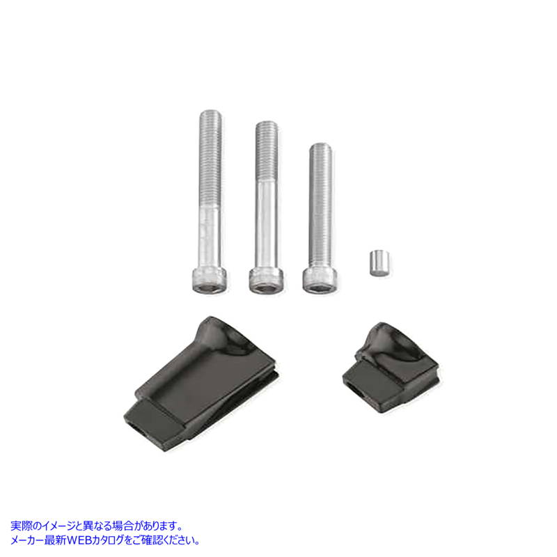 27-0190 助手席フットボードアダプターセット ブラック Passenger Footboard Adapter Set Black 取寄せ Vツイン (検索用／505011