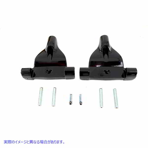 27-0201 パッセンジャーフットボードサポートセット ブラック Passenger Footboard Support Set Black 取寄せ Vツイン (検索用／