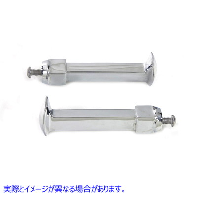 27-0310 クローム鉄道スタイルフットペグセット Chrome Railroad Style Footpeg Set 取寄せ Vツイン (検索用／