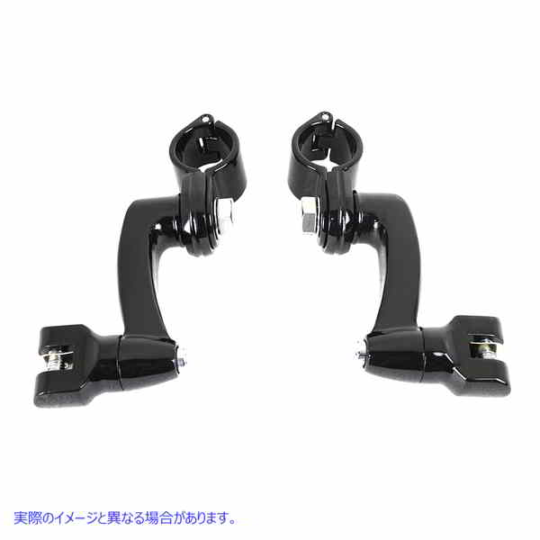 27-0360 ハイウェイバー フットペグ マウント セット ブラック Highway Bar Footpeg Mount Set Black 取寄せ Vツイン (検索用／