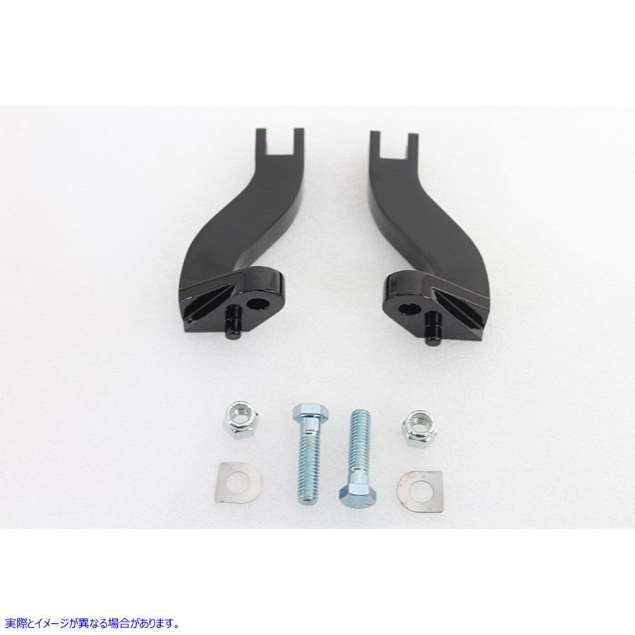 27-0361 フットペグマウントブラケットセット パッセンジャーブラック Footpeg Mount Bracket Set Passenger Black 取寄せ Vツイ