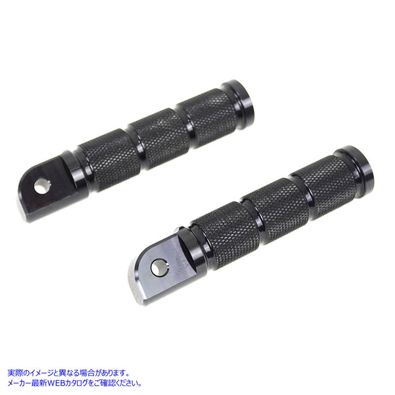 27-0474 ブラックのレトロな助手席ステップセット Black Retro Passenger Footpeg Set 取寄せ Vツイン (検索用／