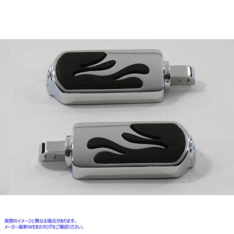 27-0558 クロームフレームスタイルステップセット Chrome Flame Style Footpeg Set 取寄せ Vツイン (検索用／50312-03