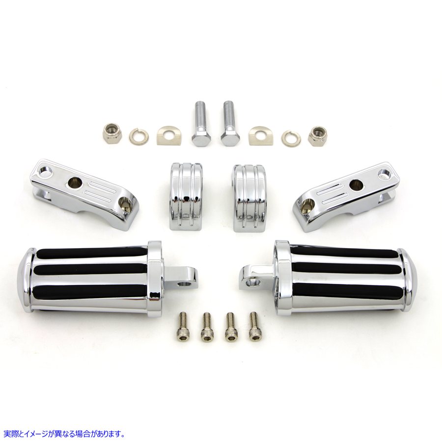 27-0587 クロームレイラースタイルステップセット Chrome Railer Style Footpeg Set 取寄せ Vツイン (検索用／