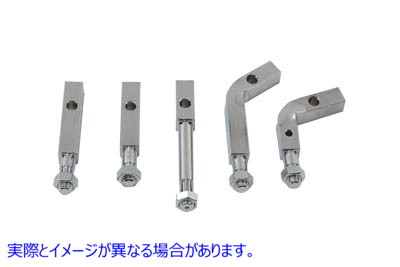 27-0605 フットボードマウントブラケットキット クローム Footboard Mount Bracket Kit Chrome 取寄せ Vツイン (検索用／50658-3