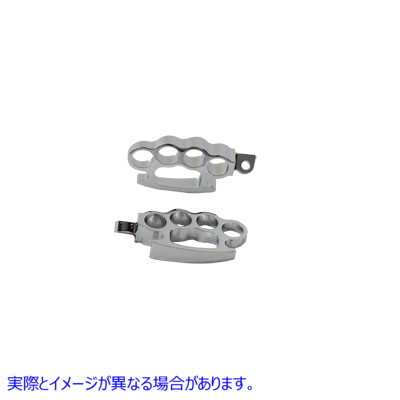 27-0621 クロームナックルステップセット Chrome Knuckle Footpeg Set 取寄せ Vツイン (検索用／