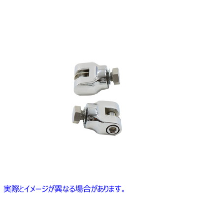 27-0671 ミニ ステップ クレビス セット クローム Mini Footpeg Clevis Set Chrome 取寄せ Vツイン (検索用／