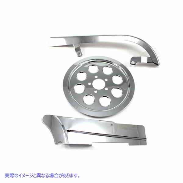 27-0681 クロームベルトガードキット Chrome Belt Guard Kit 取寄せ Vツイン (検索用／