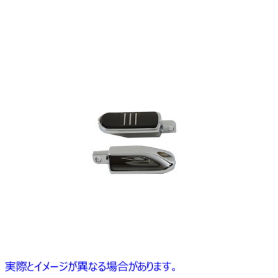 27-0699 ラバーインレイ付きクロームフットペグセット Chrome Footpeg Set with Rubber Inlay 取寄せ Vツイン (検索用／50211-04