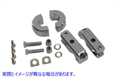 27-0701 クロームビレットフットペグマウント Chrome Billet Footpeg Mount 取寄せ Vツイン (検索用／