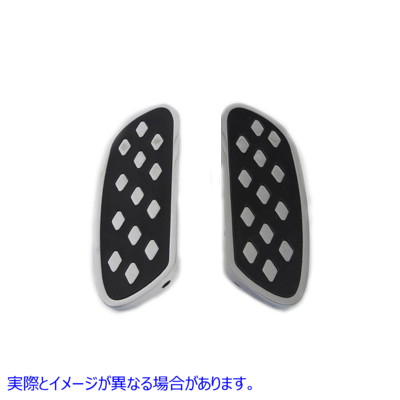 27-0703 ダイヤモンドデザインのパッセンジャーフットボードセット Passenger Footboard Set with Diamond Design 取寄せ Vツイ